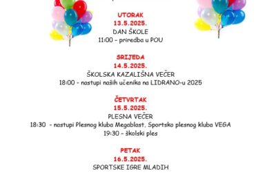(TJE)DAN ŠKOLE – ORGANIZACIJA RADA