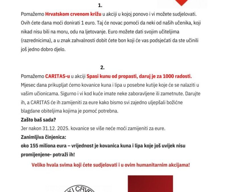 Humanitarne akcije Kumičić volontera