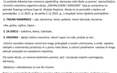 Humanitarna akcija “Zahvaljujem i darujem”