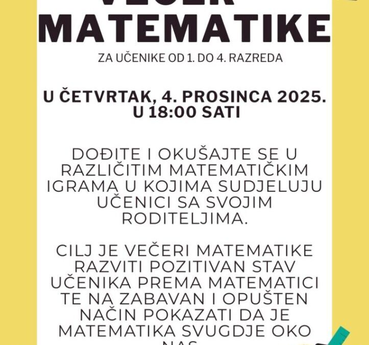 VEČER MATEMATIKE