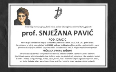 Obavijest o smrti bivše ravnateljice